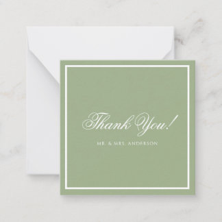 Carte De Correspondance Remerciement de mariage à l'écriture avec bordure 