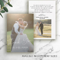 Remerciement de mariage photo moderne budget taill