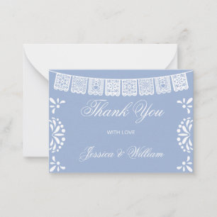 Carte De Correspondance Remerciement pour Baby Shower Budget mexicain Ciel