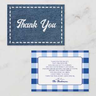Carte De Correspondance Remerciement pour Baby Shower pour Petit Garçon en