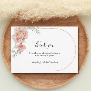 Carte De Correspondance Remerciements de mariage formels classiques Fleur