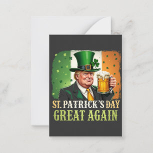 Carte De Correspondance Rendre la grandeur de Saint Patrick à Trump Irish
