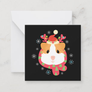 Carte De Correspondance Rennes de Noël de cochons d'Inde