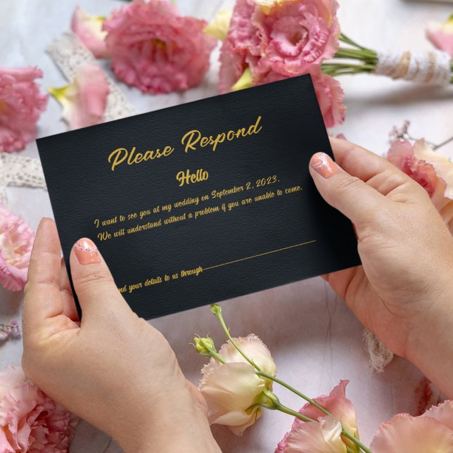 Carte De Correspondance Réponse RSVP (Créateur téléchargé)