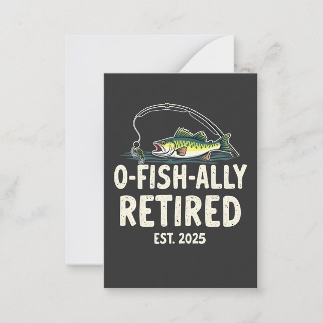 Carte De Correspondance Retraité Est. 2025 Retraite Fisher Papa (Devant)