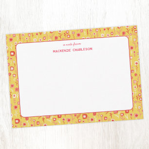 Carte De Correspondance Retro Fleur Sauvage Amusant Personnalisé