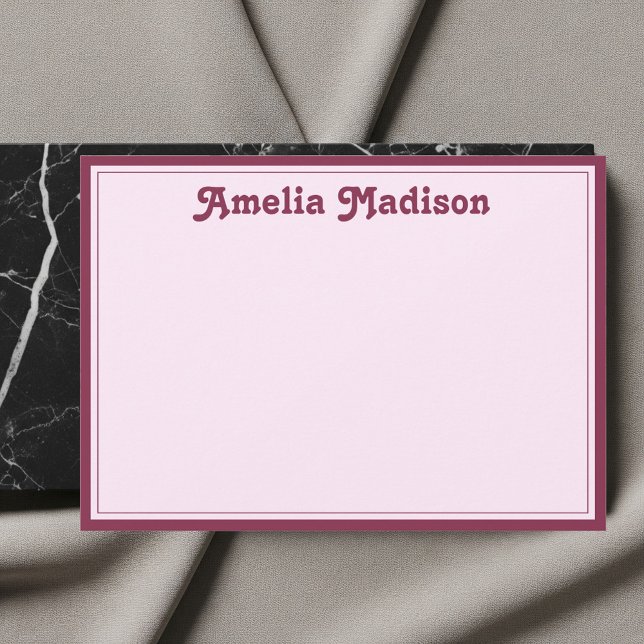 Carte De Correspondance Retro Minimalist Pink  (Créateur téléchargé)
