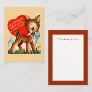 Carte De Correspondance retro vintage Vacances deer Valentine