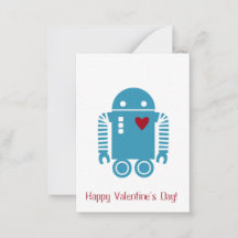 Robot Valentine - Bleu