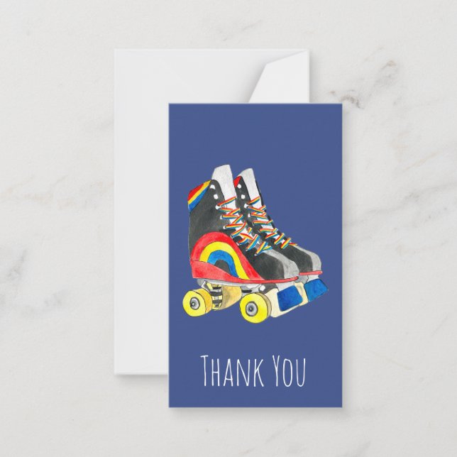 Carte De Correspondance Rollerskates art des années quatre-vingts (Devant)
