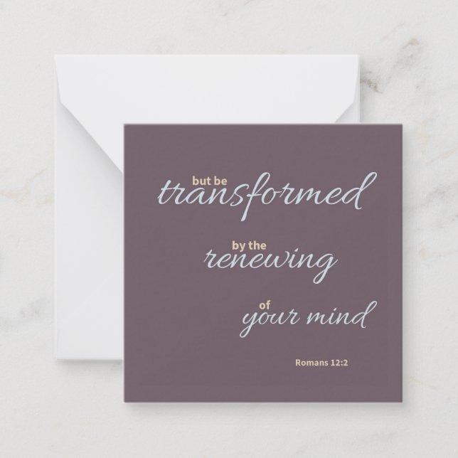 Carte De Correspondance Romans 12:2 Flat Note Card (Devant)