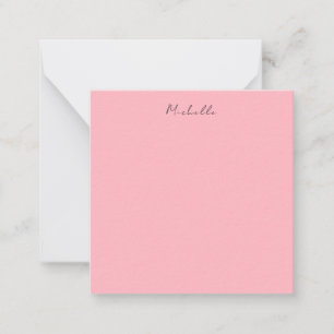 Carte De Correspondance Rose Clair Professionnel Écriture Manuscrite Class