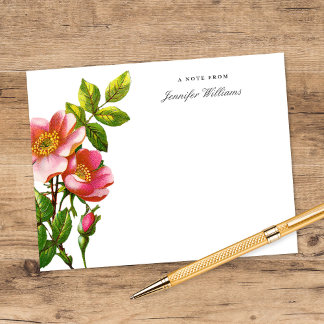 Carte De Correspondance Rose Climbing Rose Floral Élégant Vintage Rose ave