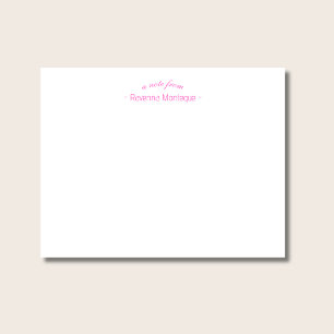 Carte De Correspondance Rose Néon Chic Nom Personnalisé Professionnel