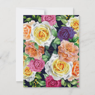 Carte De Correspondance Roses aquarelle 29