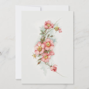 Carte De Correspondance Roses vintages peints à la main
