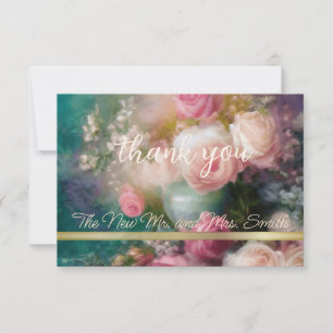 Carte De Correspondance Roses vintages Peints Dans Un Style Néerlandais An