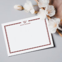 ROUGE Classic Famille Monogramme Double Cadre