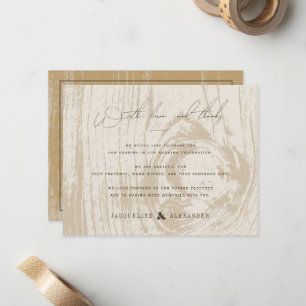 Carte De Correspondance Russe Woodgrain Automne Mariage de automne Merci