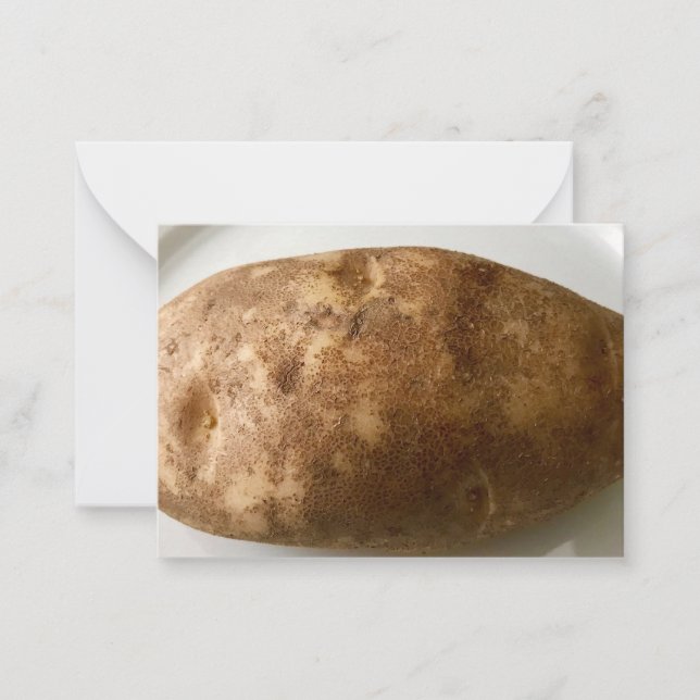Carte De Correspondance Russet Potato on White Plate Photograph (Devant)