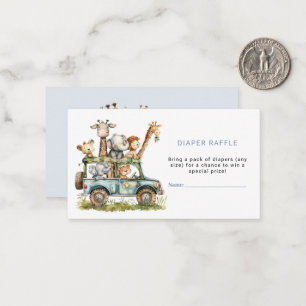 Carte De Correspondance Safari Thème Baby shower Déchets Raffle Billet
