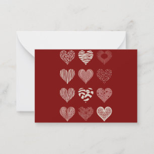 Carte De Correspondance Saint-Valentin Cœurs Neuf Cœurs Amour de la Saint-