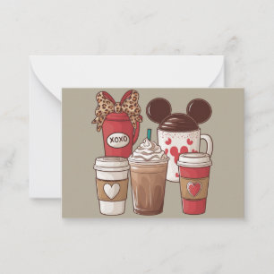 Carte De Correspondance Saint-Valentin Drôle Latte Amateur de Café 