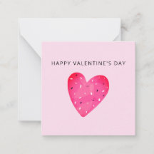 Saint-Valentin minimaliste Cœur Pastèque Amour