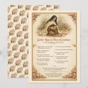 Carte De Correspondance Sainte Thérèse la Petite Fleur Prière Inspiration