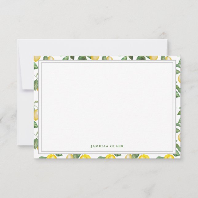 Carte De Correspondance Saison du citron | (Devant)
