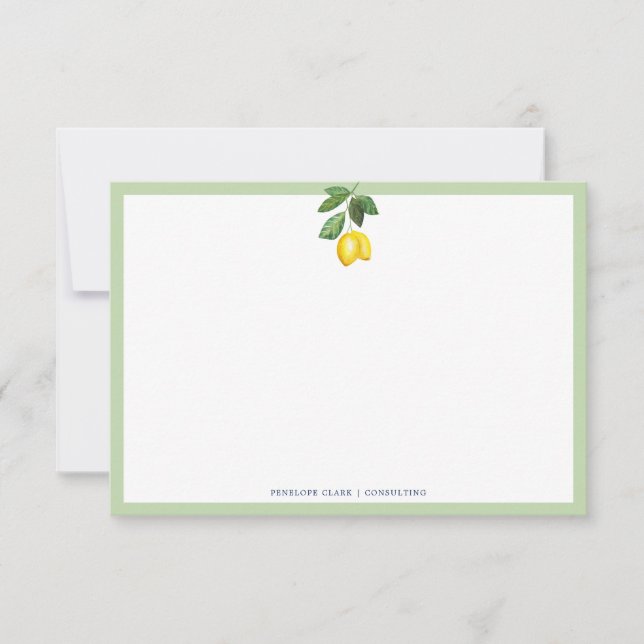 Carte De Correspondance Saison du citron | Lemon Tree (Devant)