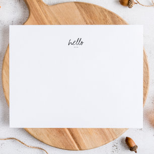 Carte De Correspondance Salutations minimales Hello