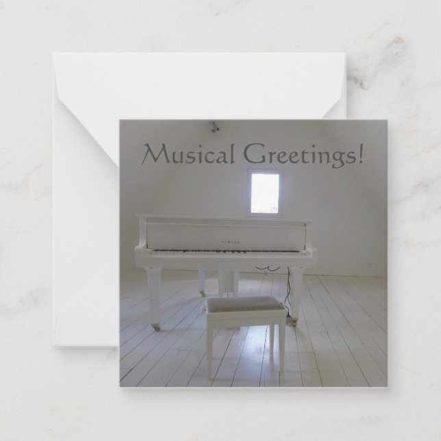 Carte De Correspondance Salutations musicales ! (Devant)