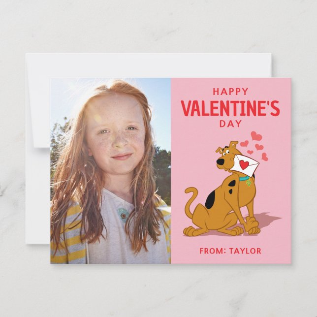 Carte De Correspondance Scooby-Doo - Holding Valentine (Devant)