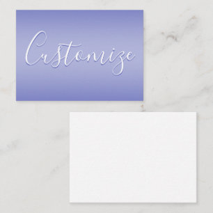 Carte De Correspondance Script cursif modifiable   Violet blanc et violet