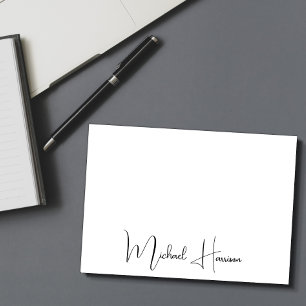 Carte De Correspondance Script de signature moderne Monogramme