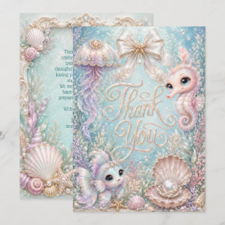 Carte De Correspondance Sea You Soon Under the Sea Baby Shower Remerciemen