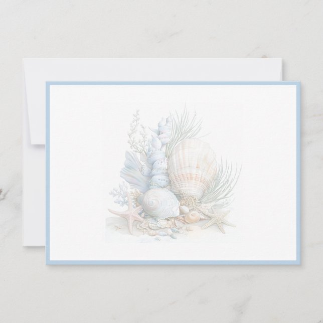 Carte De Correspondance Seashells Flat Note Card (Devant)