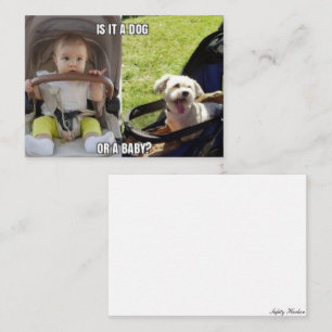 Carte De Correspondance Sécurité Port Chien Baby Mème de mème de plaisante