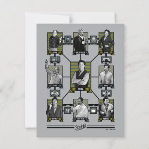 Carte De Correspondance Seinfeld Graphique de relation de caractère