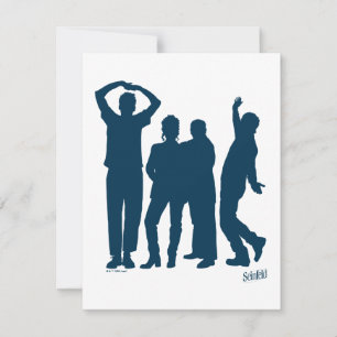 Carte De Correspondance Seinfeld   Graphique de silhouette de groupe