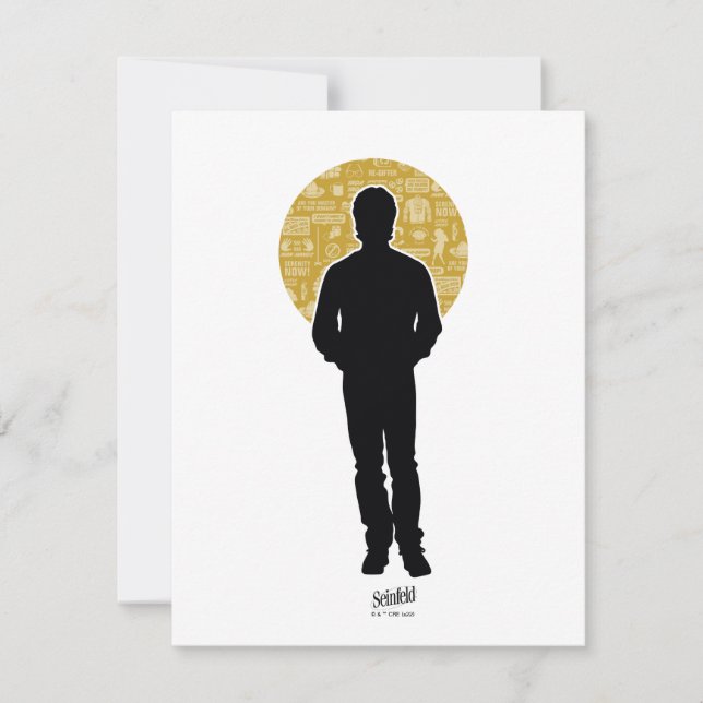 Carte De Correspondance Seinfeld | Jerry Seinfeld Silhouette (Devant)