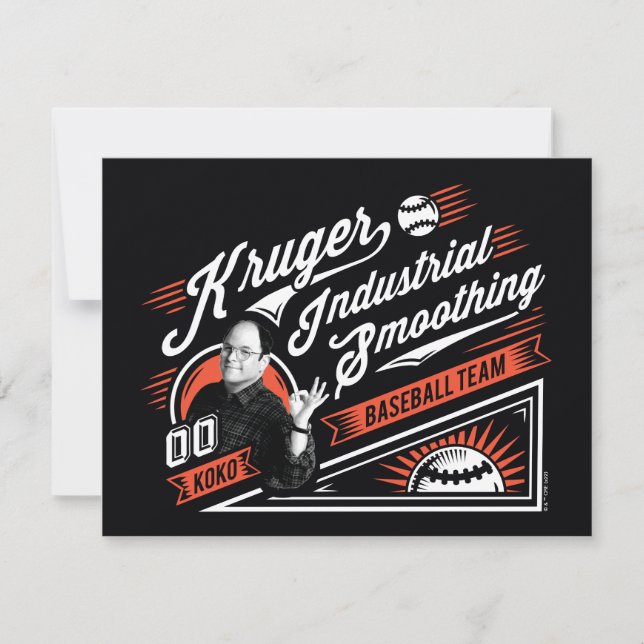 Carte De Correspondance Seinfeld | Kruger Industrial Baseball Team (Devant)