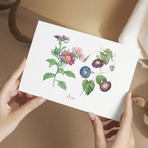 Carte De Correspondance Septembre Mois de naissance Flower Flat Note Card