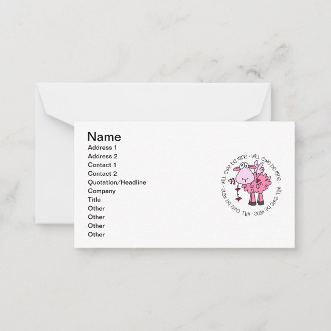 Carte De Correspondance Seras-Tu À Moi Valentine ? (Devant)