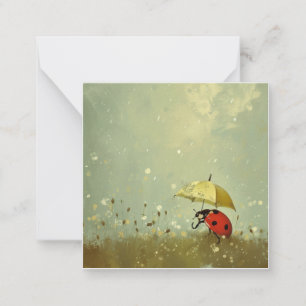 Carte De Correspondance Serene & Sophisticated : Minimalist Ladybug