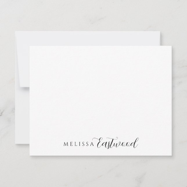 Carte De Correspondance Serif à script monogramme élégant (Devant)