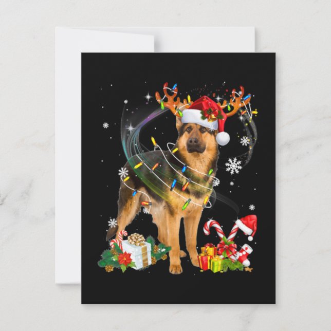 Carte De Correspondance Shepherd Christmas Dog (Devant)
