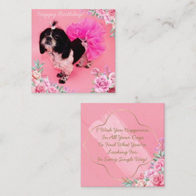 Carte De Correspondance Shih Tzu (Devant / Derrière)