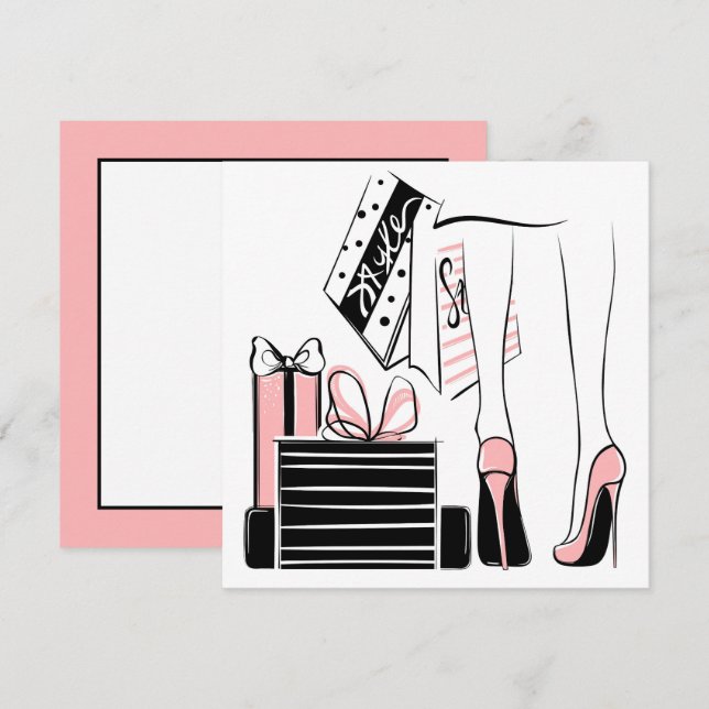 Carte De Correspondance Shopping (Devant / Derrière)